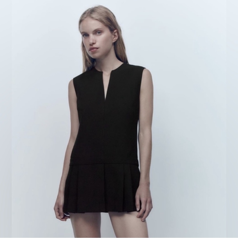 Zara Black Sleeveless Sheath Mini Dress